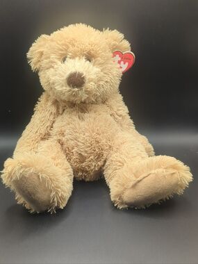 TY Classic Collection Plush - BORIS the Light Brown Bear 2015- Heart & Tush Tag